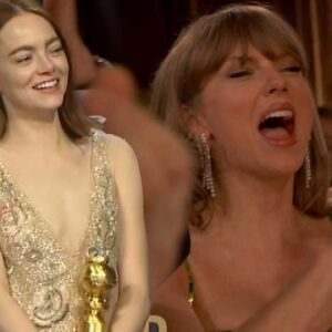 Emma Stone Reacts to 'A-hole' Taylor Swift's Reaction to Her Golden Globes Win