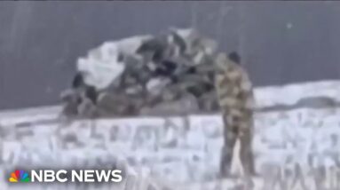 Video shows crash of Russian jet allegedly carrying Ukrainian POWs