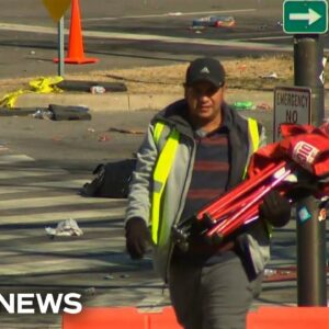 Crews clean up at Kansas City shooting scene