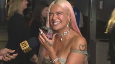 Karol G Calls Her Dad After First GRAMMY Win! (Exclusive)