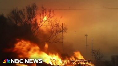 Massive wildfire burns in Texas