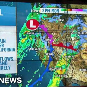 Monday's forecast as 'life-threatening' storm hits California