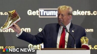 Trump promotes sneaker line after ordered to pay more than $350 million in civil fraud trial
