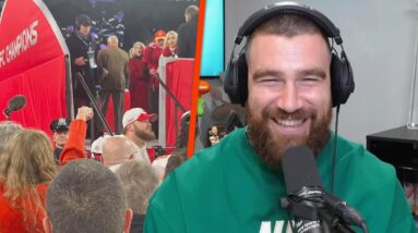 Travis Kelce Reacts to Missing THIS Taylor Swift Post-Game Moment