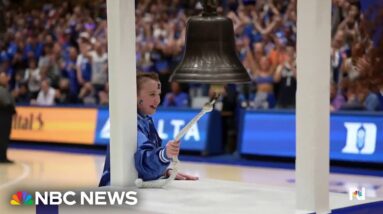 Crowd at Duke basketball game cheers on 10-year-old who completed cancer treatments