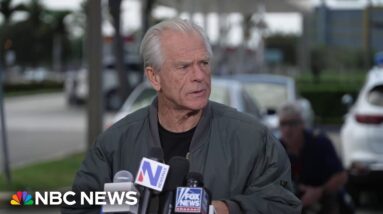 Former Trump adviser Peter Navarro speaks before reporting to prison