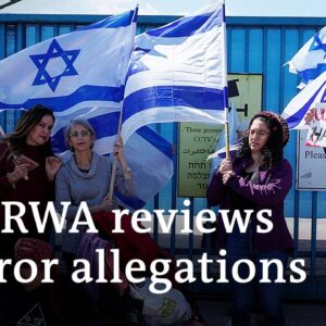 Israeli activists stage protest at UNRWA offices | DW News
