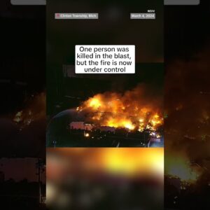 Massive explosion at Detroit warehouse sends debris flying