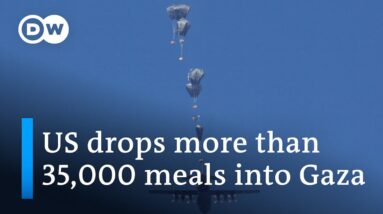 US joins international operation to airdrop desperately needed supplies into Gaza | DW News