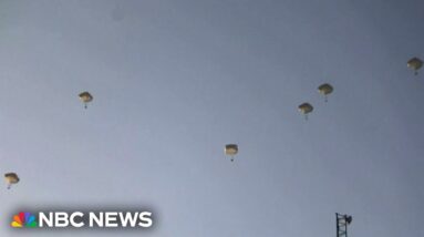 U.S. airdrops pallets of thousands of meals into Gaza