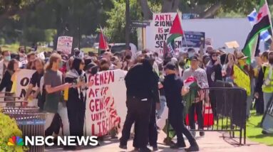 More college campus protest arrests over war in Gaza, tensions spill over at UCLA