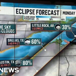 Cloudy skies forecast for some - but not all - of Monday's total eclipse path