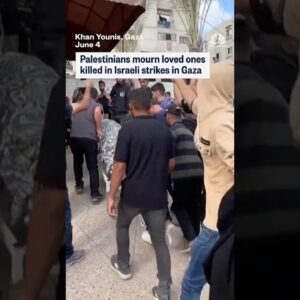 Palestinians mourn loved ones killed in Israeli strikes in Gaza