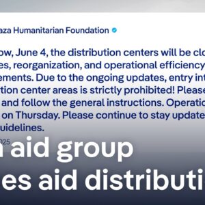 GHF halts distribution Wednesday after dozens of Palestinians seeking aid were killed | DW News