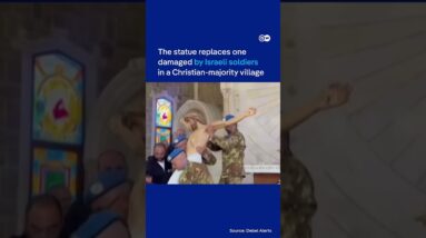UN peacekeepers replace Jesus statue wrecked by Israeli soldiers